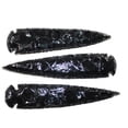 thumbnail image 5 of 3 Obsidian Ornamental Spearheads  #4462     Arrowhead, 5 of 5