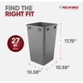 thumbnail image 3 of Rev-A-Shelf 27 qt. Replacement Waste Container for Rev-A-Shelf Pullouts, Silver, 2-pack, 3 of 12