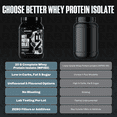 thumbnail image 5 of NutraBio Whey Protein Powder Isolate Supplement – 25g of Protein Per Scoop with Complete Amino Acid Profile - Soy and Gluten Free - Zero Fillers and Non-GMO -Cookies & Cream - 2 Lbs., 5 of 8