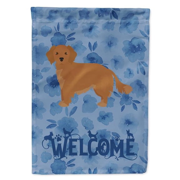 28 x 0.01 x 40 in. Small Greek Domestic Dog Welcome Flag Canvas House Size