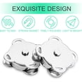 thumbnail image 4 of 20 pares de botones magnéticos a presión ciruela cierres magnéticos para bolsos, bolsos, ropa, bolsos, álbumes de recortes, cierres magnéticos para monedero (14 mm) (plata), 4 of 5