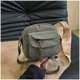 thumbnail image 4 of Bolso de hombro de pana con cremallera para mujer, color militar verde, 4 of 8