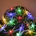 thumbnail image 1 of 30 LED, 21 pies, 8 modos, para exteriores, impermeable, cristal, libélula, iluminación de hadas para árboles de Navidad, jardín, patio, fiestas y decoraciones navide?as, multicolor, 1 of 2