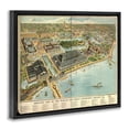 thumbnail image 3 of Stupell Industries Vintage Exposition Map Black Framed Floater Canvas Wall Art design by Marcus Jules, 25 x 31, 3 of 9