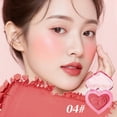 thumbnail image 1 of Mineart Heart Shape Blush & Contour Powder Palette, Warm Tone Pigment Shades, Non Flying Powder Formula, Smooth Blendable Texture, All In One Cheek Contour Makeup Kit, 1 of 1