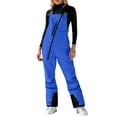 thumbnail image 4 of Letdown womens Insulated Bib Overalls Skiing-Bibs Baggy Snowboard Pants Ski Bibs Snow Loose Overalls Water_proof Wind_proof Insulated Warm (Blue,L, 4 of 6