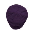 thumbnail image 2 of Thick Knit Soft Stretch Beanie Cap - Purple, 2 of 3