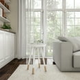 thumbnail image 6 of Lavish Home End Table Round Mid-Century Modern Wooden Contemporary Decor (White), 6 of 9