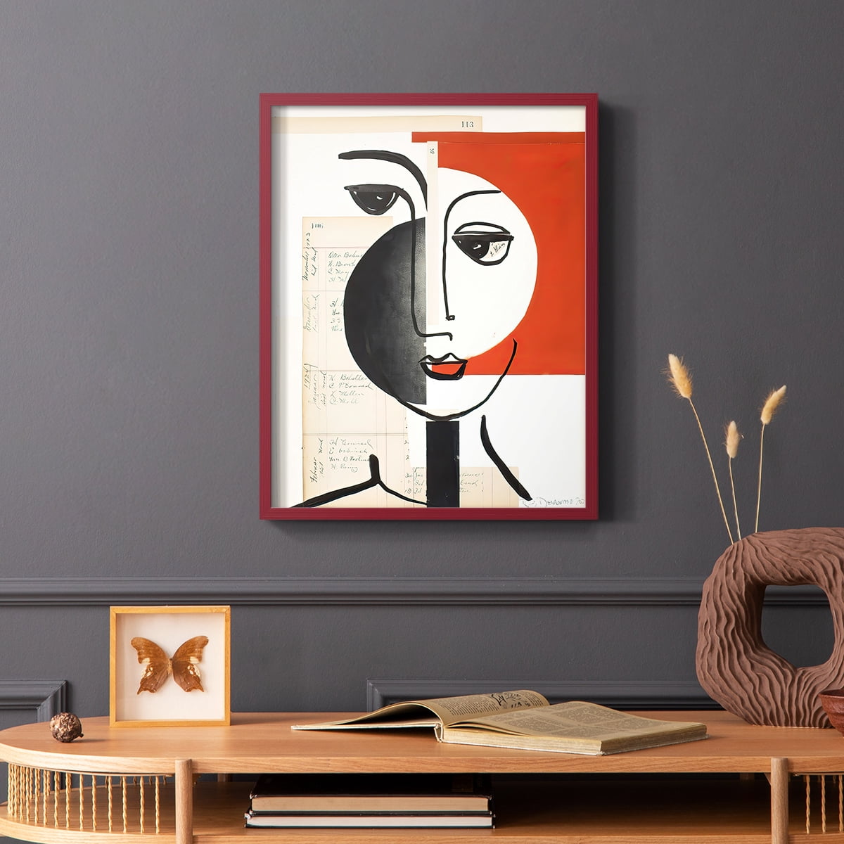 Faces of A Century IV in Paper Solid Wood 11 x 14 Framed Print