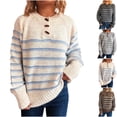 thumbnail image 1 of Sentmoon Chandail Surdimensionné Col Rond Manches Longues Bloc de Couleur Hauts de Travail pour Femmes Tricoté Extensible et Flexible Hauts d'Automne Amples pour Femmes Mode Urbaine Automne et Hiver pour Affaires Décontracté Beige P, 1 of 7