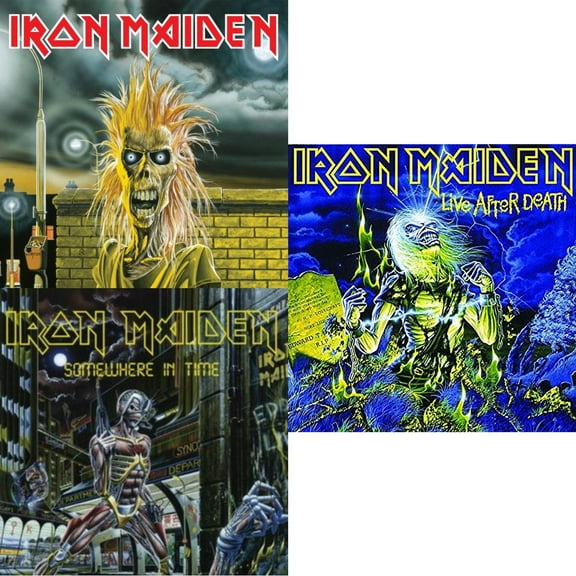 Iron Maiden (2015 Remaster) & Somewhere In Time & Live After Death [LP Vinyl Bundle]