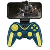 ISHAKO Mobile Game Controller With Holder, For Android/iOS/PC/Switch/PS3, Double Shock,Wireless Connect,Support Virtual Key Mapping(Yellow)
