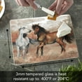 thumbnail image 2 of CounterArt Wild Horses Tempered Glass Cutting Board 10" by 8", 2 of 7