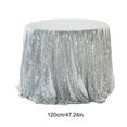 thumbnail image 3 of kladzum Round Tablecloth Glitter Wedding Glitter for Wedding Parties 47x47" in A Variety of Colors Table Cloth, 3 of 6