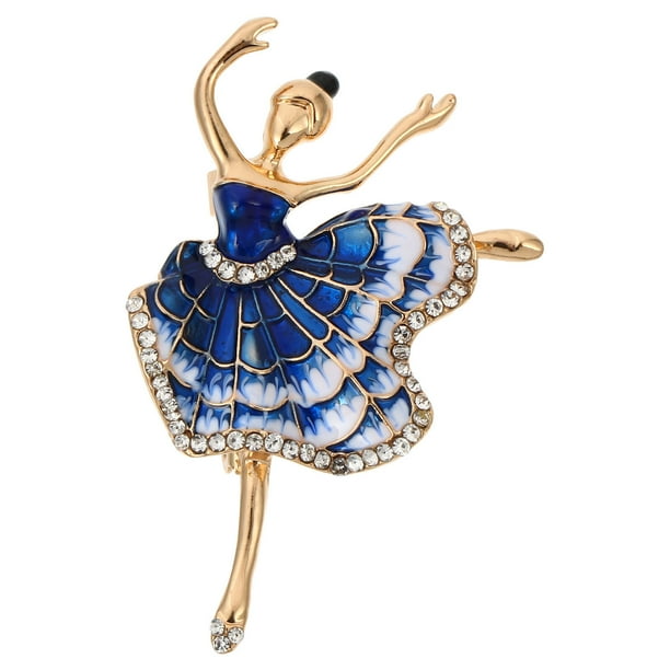 1 pieza de aleación de zinc, broche con forma de niña de ballet, broche de accesorios creativos para decoración