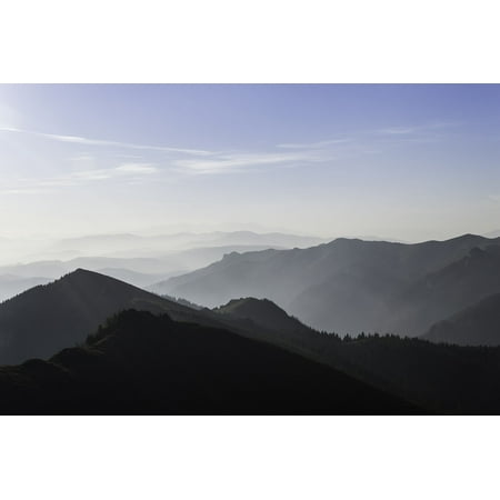 Mountain Sunlight Forest Sky Cloud Rain Spring-12 Inch By 18 Inch Laminated Poster With Bright Colors And Vivid Imagery-Fits Perfectly In Many Attractive Frames