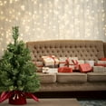 thumbnail image 3 of 212 Main  Majestic Spruce 2 FT Tree in Burgundy Cloth Bag with 35 Warm White Battery Operated Operated LED Lights - White - 24 in., 3 of 3