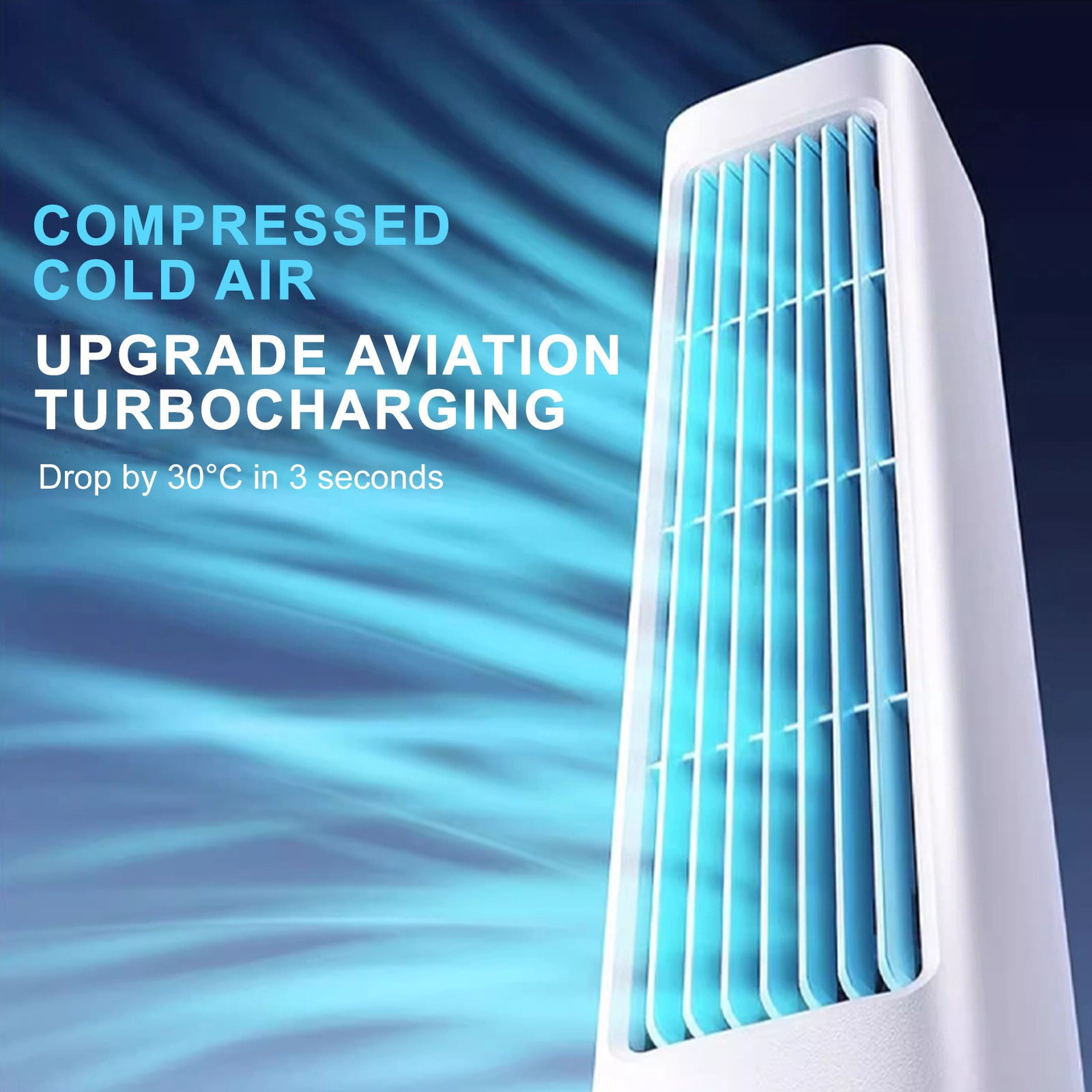 Breeza max Portable Air Conditioners, 2025 New Air Cooler, Beat the Scorching Heat & Humidity Instantly, Small and Compact Ultra Quiet Energy Efficient, High Wind Cooling Wall Mounted (Blue)