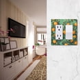 thumbnail image 5 of Yayeee Rocker Switch Wall Plate 3-Gang 6.5"x4.6" Home Decorative Outlet Cover, Orange Tree Pattern, 5 of 6