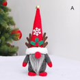 thumbnail image 2 of Muñeco de peluche de gnomo de Papá Noel hecho a mano con cuernos de ciervo, duende navideño, 2 of 5