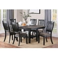 thumbnail image 6 of Modern Set of 4 Dining Chairs Fabric Upholstered Seat Unique Back Side Chairs Kitchen Dining Room Furniture Dark Coffee, 6 of 7