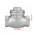 thumbnail image 4 of DN20 Swing Check Valve,  Stainless Steel Swing Check Valve, For Steam Water Oils Nitric Acid, 4 of 8