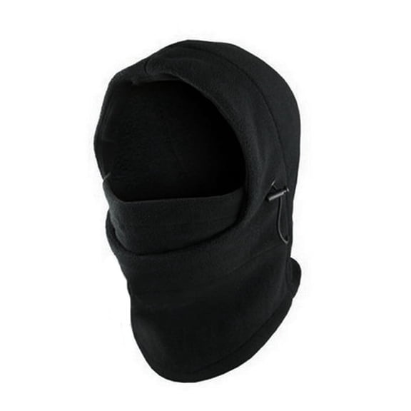 Baberdicy Face Mask 6 Hat Ski In2 Warm Winter Hood Neck Mask Fleece Face Baseball Caps Eye Mask Black