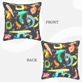 thumbnail image 4 of Housses de Coussin Décoratives en Velours Lot de 2, Housse de Coussin Carrée Douce avec Fermeture Éclair Invisible Impression de Notes Amusantes, 16"x16 Pouces, 4 of 6