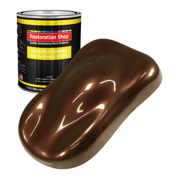 Restoration Shop Whole Earth Brown Firemist Acrylic Enamel Auto Paint - Gallon Paint Color Only Single Stage High Gloss