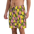 thumbnail image 2 of Goofa Tulips Flowers Printed Mens Swim Trunks Summer Quick Dry Short Beach Swimwear Bathing Suits-Medium, 2 of 9