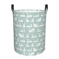 thumbnail image 2 of Uemuo White Swan Pattern Circular Laundry Hamper Basket with handles,Collapsible laundry basket,Large capacity laundry hamper,Laundry Organizer-Medium, 2 of 8