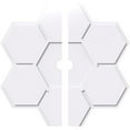 thumbnail image 1 of Ekena Millwork CMP40DY2-03000 40 in. OD x 3 in. ID Square Daisy Architectural Grade PVC Contemporary Ceiling Medallion - 2 Piece, 1 of 1