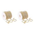 thumbnail image 2 of relayinert Elegant Crystal 10 Yard Rhinestone Close Chain Clear Trim Sewing Craft Golden 10m 2Set, 2 of 6