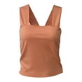 thumbnail image 1 of Binwwede Women’s Summer Casual Knitted Vest Fashion Solid Color Square Collar Exposed Navel Sleeveless Tops, 1 of 3