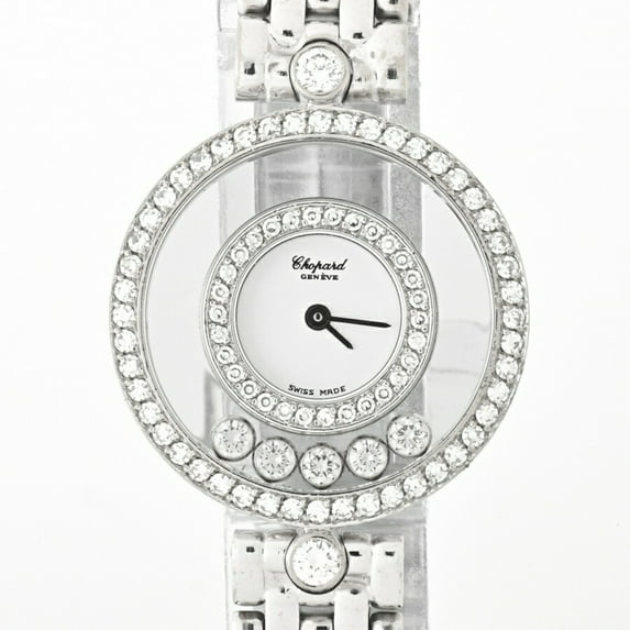 Pre-Owned Chopard Happy Diamonds 20 3957 K18WG Diamond Quartz Watch 250126 (Good)