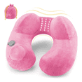 thumbnail image 1 of Almohada Para Viaje Tipo U Con Cojín De Cuello Xtellar Color rosa, 1 of 4