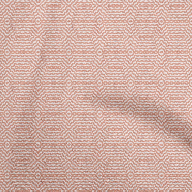 oneOone Tissu Georgette Viscose Rose Brun Abstrait pour Robe Tissu Imprimé au Mètre 42 Pouces de Large