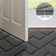 thumbnail image 5 of Indoor Doormat,20"x31.5" Welcome Door mat,Non Slip Backing Washable Door Mats,Absorbent and Resistant Low-Profile Entrance Inside Floor Mat for Front Back Door and Entryway (Grey), 5 of 8