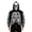 #02-Black, variant on Men's Halloween Skeleton Full Zip Hoodie Bone Print Drawstring Sweatshirt Party Top