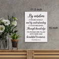 thumbnail image 2 of Christian Wall Decor Bible Verse Wall Art Canvas Painting Print Framed by Wiedern a House Is Built Proverbs 24:3-4 Scriptures Canvas Poster Sign for Home Decor (12x15 Inch), 2 of 5
