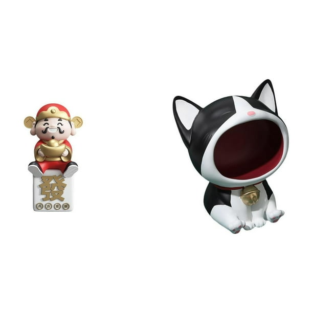 Estatua De Gato De La Fortuna, Adorno Artesanal Para La Entrada De Año Nuevo, Cuenco Para Llaves, Cuenco Para Dulces, Figura Decorativa, Centro De Mesa, Dormitorio, Escritorio, Sala De Estar.
