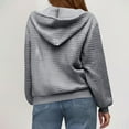 thumbnail image 6 of Women's Casual Sweatshirt Zipper Cardigan Hoodies Loose Solid Sweater‌ Pocket Sport Hooded Tops 2025 Fall Fashioan Tops Hoodie, 6 of 8