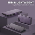 thumbnail image 4 of Nalacover Wallet Case for iPhone 7 / iPhone 8 / iPhone SE 2020, Premium PU Leather RFID Blocking Magnetic Clasp Cover with Card Slots Holder Kickstand TPU Shockproof Case,Purple, 4 of 12