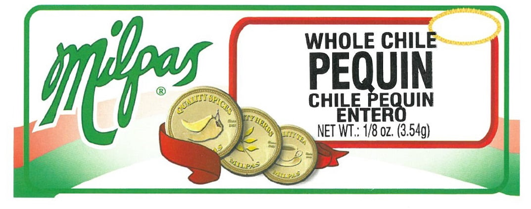 Milpas Whole Chile Pequin, 0.125 OZ