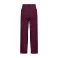 thumbnail image 4 of Inglocry Linen Capri Pants Women 2026 Spring Summer Casual Lightweight Petite Elastic Waist Straight Leg Capris with Pockets Wine M, 4 of 6