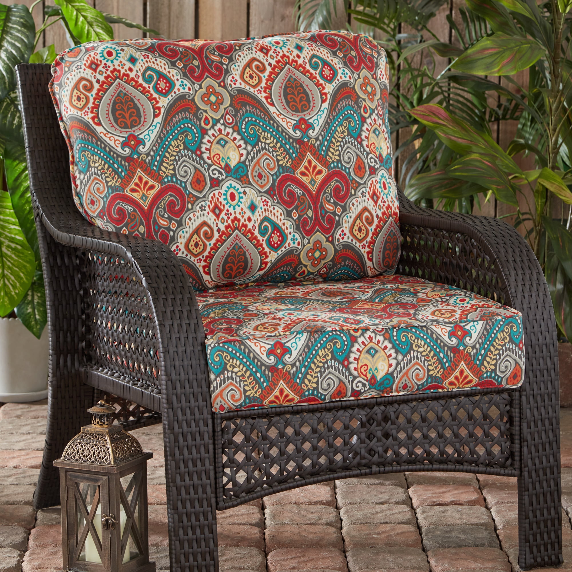 Greendale Home Fashions 24 x 24 in. Asbury Park Premium 2-Piece Deep Seat Cushion Set