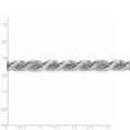thumbnail image 2 of 925 Sterling Silver Solid Polished Lobster Claw Closure 8.00mm Sparkle Cut Rope Chain Necklace 20 Inch - Chain Necklace, 2 of 2