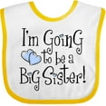 thumbnail image 3 of Inktastic Heart New Big Sister Girls Baby Bib, 3 of 4