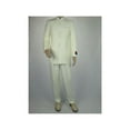 thumbnail image 2 of Mens Apollo  King  Banded Collarless suit Chinese Mandarin Wide leg AG97 Ivory, 2 of 12