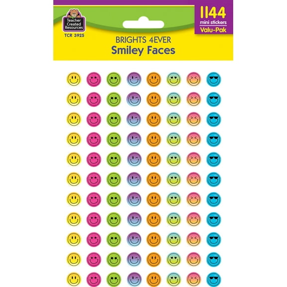 Brights 4Ever Smiley Faces Mini Stickers Valu-Pak [TCR3925]